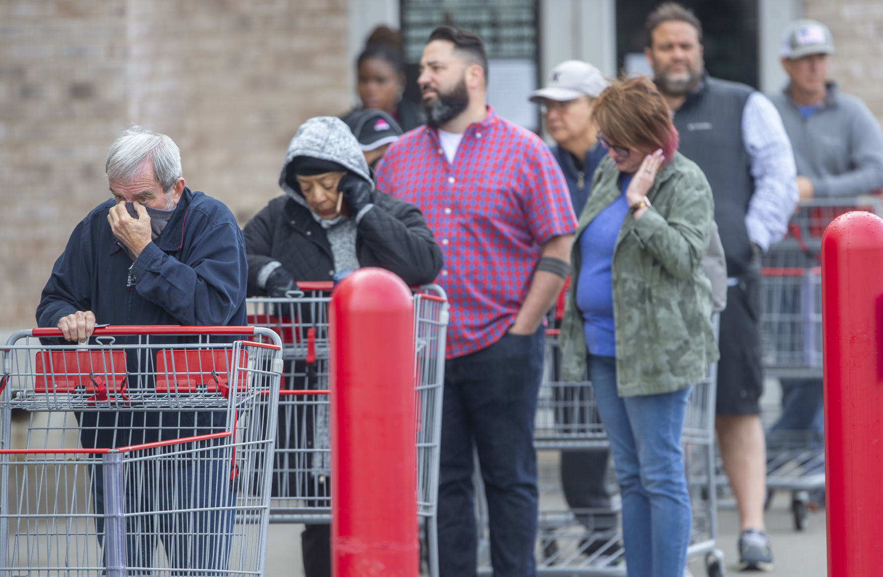 Long lines outside Costco Warehouse